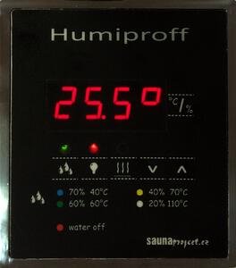 Saunaproject regulácia do sauny humiproff combi chróm pre zapustenie