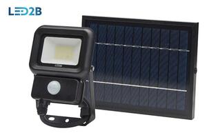 Solárny LED reflektor s detektorom pohybu, 10W, 6500K