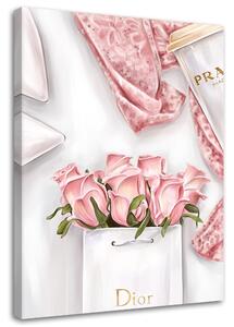 Obraz na plátne Ruže v taške Dior Rozmery: 40 x 60 cm