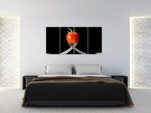 Obraz - paradajka s vidličkami (Obraz 160x80cm)