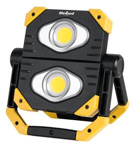 LED Reflektor akumulátorový prenosný 2XCOB 6500K Rebel