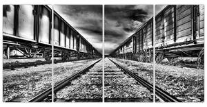 Železnice, koľaje - obraz na stenu (Obraz 160x80cm)