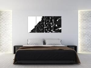Čierne kocky - obraz na stenu (Obraz 160x80cm)