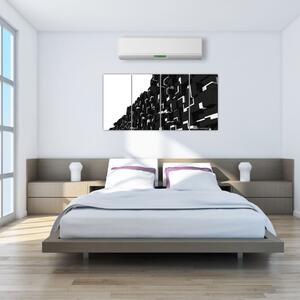Čierne kocky - obraz na stenu (Obraz 160x80cm)