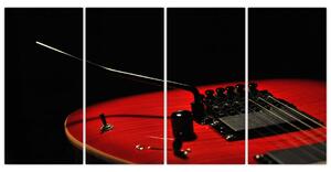 Obraz červené gitary (Obraz 160x80cm)