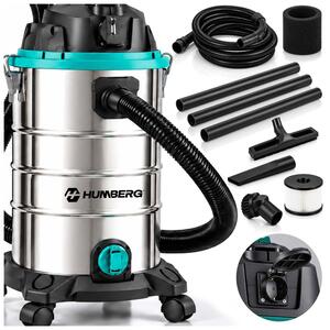 Bezvreckový priemyselný vysávač na mokré a suché vysávanie Humberg HM-409 30L 3600W