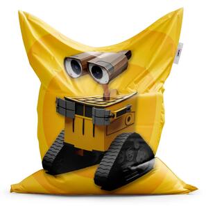 Sablio Sedací vak Wall-E robot Žltý - 150x100 cm