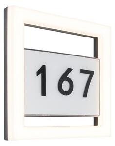 Lutec 5194301118 LED vonkajšie nástenná lampa Alice 1x13W | 3000K | IP44 - s číslom domu