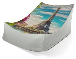 Sablio Sedací vak Lounge Paríž Eiffelova veža Mraky - 80 x 95 x 50 cm