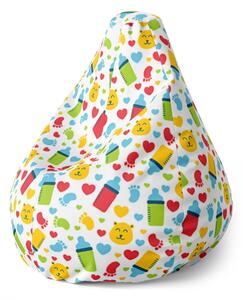 Sablio Sedací vak Pear Detské obrázky - 70 x 95 x 15 cm
