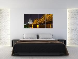Obraz osvetleného mosta (Obraz 160x80cm)