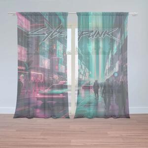 Sablio Záclony Cyberpunk 2077 Mesto: 2ks 150x250cm