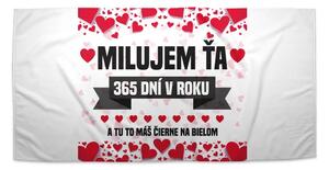 Sablio Uterák Milujem ťa 365 dní v roku - 30x50 cm