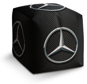 Sablio Taburet Cube Logo 4 Carbon - 40x40x40 cm