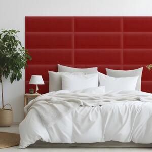 Zamatový čalúnený panel - Obdĺžnik - 60x20cm Farba: Červená