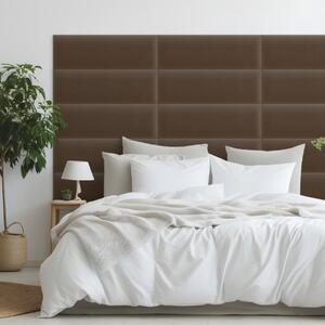 Zamatový čalúnený panel - Obdĺžnik - 60x20cm Farba: Hnedá