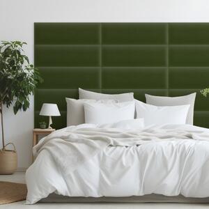 Zamatový čalúnený panel - Obdĺžnik - 60x20cm Farba: Khakizelená