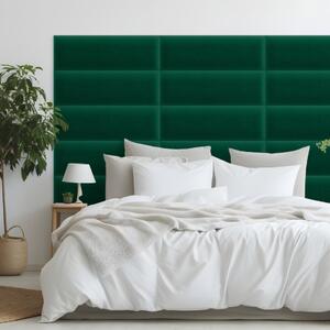 Zamatový čalúnený panel - Obdĺžnik - 60x20cm Farba: Fľaškovozelená