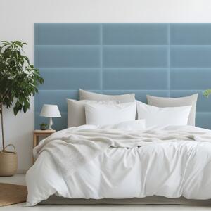 Zamatový čalúnený panel - Obdĺžnik - 60x20cm Farba: Bledomodrá
