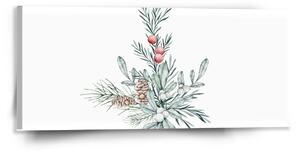 Sablio Vianočný obraz Zimná kytica - 110x50 cm
