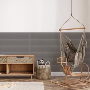 Zamatový čalúnený panel - Obdĺžnik - 50x15cm Farba: Šedá
