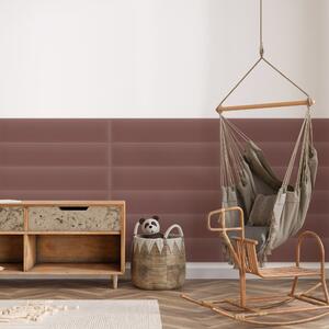 Zamatový čalúnený panel - Obdĺžnik - 50x15cm Farba: Staroružová