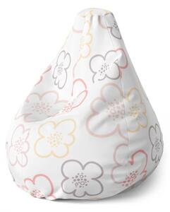 Sablio Sedací vak Pear Detské kvietie - 70 x 95 x 15 cm