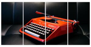Obraz červeného písacieho stroja (Obraz 160x80cm)