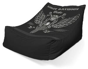 Sablio Sedací vak Lounge Harley-Davidson S krídlami - 80 x 95 x 50 cm