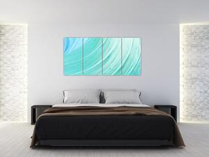 Zelenomodrý abstraktný obraz (Obraz 160x80cm)