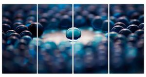 Obraz modré sklenené guľôčky (Obraz 160x80cm)