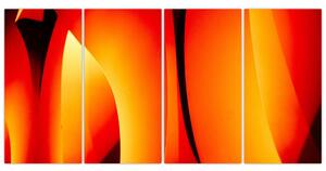 Oranžový abstraktný obraz (Obraz 160x80cm)