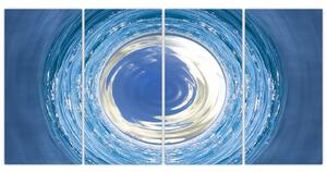 Moderný obraz - modrá abstrakcie (Obraz 160x80cm)