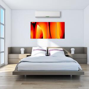 Oranžový abstraktný obraz (Obraz 160x80cm)