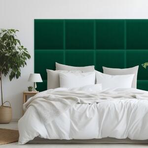 Zamatový čalúnený panel - Štvorec - 50x50cm Farba: Fľaškovozelená