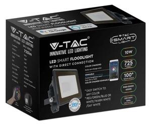 V-TAC Smart LED reflektor 10W, 725lm, RGB+3000K-6500K s priamym pripojením, IP65, Amazon Alexa, Google Home