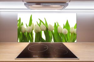 Panel do kuchyne Biele tulipány pksh-40774671