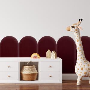 Zamatový čalúnený panel - Oblúk - 30x60cm Farba: Vínová