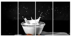 Obraz misky s mliekom (Obraz 160x80cm)