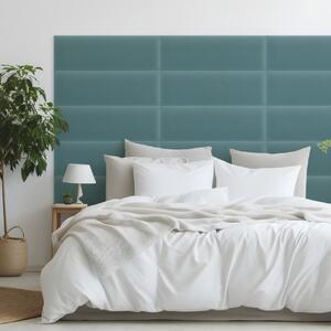 Zamatový čalúnený panel - Obdĺžnik - 60x20cm Farba: Azúrovomodrá