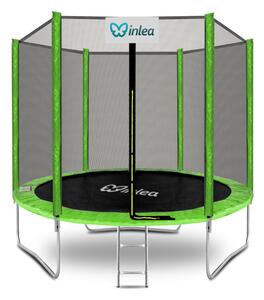 INLEA PREMIUM Jump Trampolína 180 cm s vonkajšou ochrannou sieťou - svetlozelená