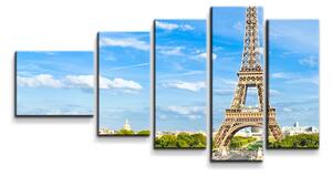 Sablio Obraz - 5-dílný Eiffel Tower 5 - 100x60 cm