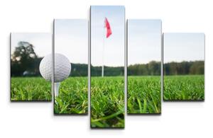 Sablio Obraz - 5-dílný Golf - 125x90 cm