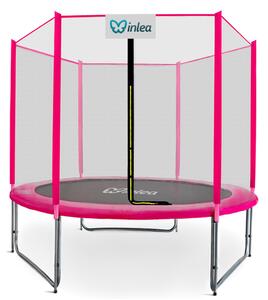 INLEA PREMIUM Jump Trampolína 180 cm s vonkajšou ochrannou sieťou - ružová