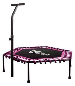 INLEA FITNESS Trampolína 130 cm s madlom - ružová