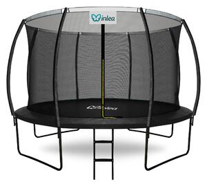 INLEA ULTIMATE Jump Trampolína 366 cm s vnútornou ochrannou sieťou - čierna