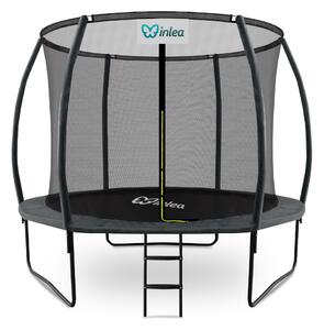 INLEA ULTIMATE Jump Trampolína 305 cm s vnútornou ochrannou sieťou - sivá