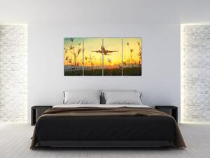 Obraz s lietadlom na stenu (Obraz 160x80cm)