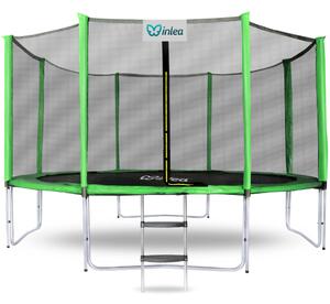 INLEA PREMIUM Jump Trampolína 366 cm s vonkajšou ochrannou sieťou - svetlozelená