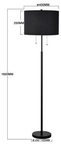 Stojacia lampa FOGO 2xE27/15W/230V čierna